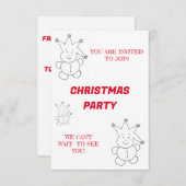クリスマスパーティーの招待状 ザルノック 招待状 (正面/裏面)