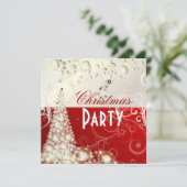 クリスマスパーティーの招待状、シャンパンの泡 招待状 (スタンド正面)