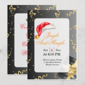 クリスマスパーティーの招待状（シングルス＆フレンド） 招待状 (正面/裏面)