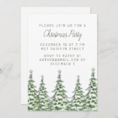 クリスマスパーティーの招待状 シーズンカード (正面/裏面)