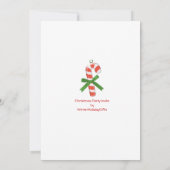 クリスマスパーティーの招待状 - ビジネスまたは個人用 招待状 (裏面)
