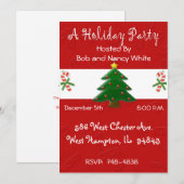 クリスマスパーティーの招待状 - ビジネスまたは個人用 招待状 (正面/裏面)
