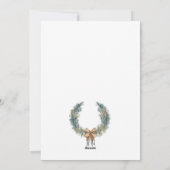 クリスマスパーティーの招待状（フェスティブなリース付き） シーズンカード (裏面)