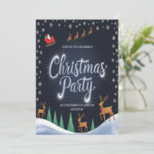 クリスマスパーティーの招待状（フェスティブサンタ） シーズンカード (スタンド正面)