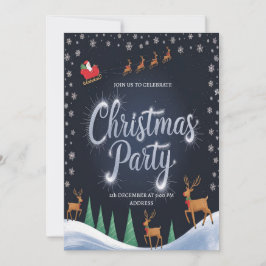 クリスマスパーティーの招待状（フェスティブサンタ） シーズンカード