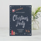 クリスマスパーティーの招待状(フェスティブサンタ) シーズンカード (スタンド正面)