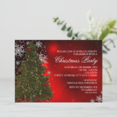 クリスマスパーティーの招待状 フェスティブスパークル クリスマスツリー 招待状 (スタンド正面)