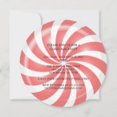 クリスマスパーティーの招待状 | ペッパーミント 招待状 (裏面)