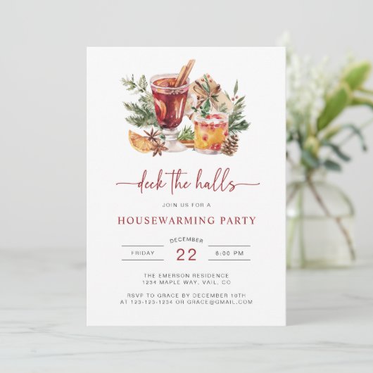 クリスマスパーティーの招待状 ホリデーシーズンのお誘い 招待状 (スタンド正面)