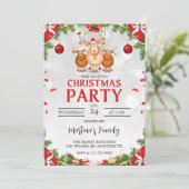 クリスマスパーティーの招待状 ホリデーパーティー 招待状 (スタンド正面)