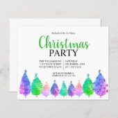 クリスマスパーティーの招待状（予算に優しい） (正面/裏面)