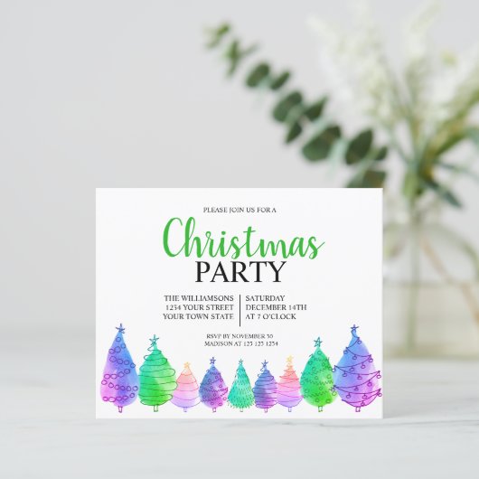 クリスマスパーティーの招待状（予算に優しい） (スタンド正面)