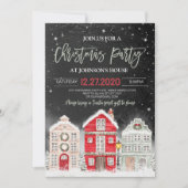 クリスマスパーティーの招待状 冬のクリスマスパーティー 招待状 (正面)