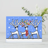 クリスマスパーティーの招待状 招待状 (スタンド正面)