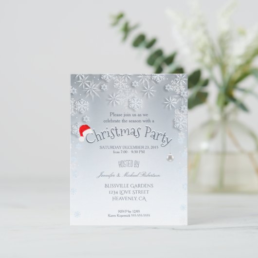 クリスマスパーティーの招待状 招待状 (スタンド正面)