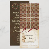 クリスマスパーティーの招待状 招待状 (正面/裏面)