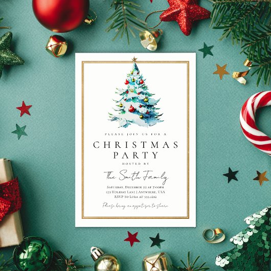クリスマスパーティーの招待状 招待状