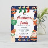 クリスマスパーティーの招待状 招待状 (スタンド正面)