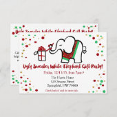 クリスマスパーティーの招待状 招待状 (正面/裏面)