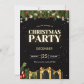 クリスマスパーティーの招待状 招待状 (正面)