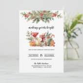 クリスマスパーティーの招待状 招待状 (スタンド正面)