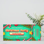 クリスマスパーティーの招待状 招待状 (スタンド正面)