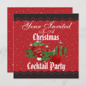 クリスマスパーティーの招待状 招待状 (正面/裏面)