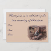 クリスマスパーティーの招待状 神の祝福 招待状 (裏面)