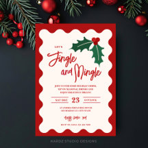 クリスマスパーティーの招待状 Festive Jingle Mingle