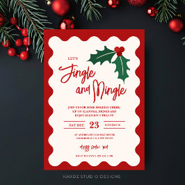 クリスマスパーティーの招待状 Festive Jingle Mingle シーズンカード