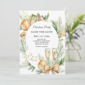 クリスマスパーティーの日程を保存する招待状 招待状 (スタンド正面)