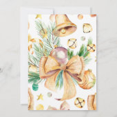 クリスマスパーティーの日程を保存する招待状 招待状 (裏面)