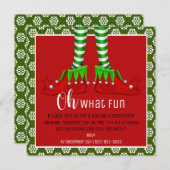 クリスマスパーティーの楽しいお誘い 招待状 (正面/裏面)