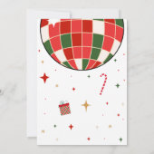 クリスマスパーティーの楽しいサンタクロース 招待状 (裏面)