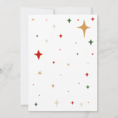 クリスマスパーティーの楽しいサンタ 招待状 (裏面)