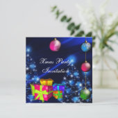 クリスマスパーティーの箱への招待 招待状 (スタンド正面)