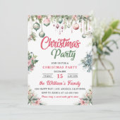 クリスマスパーティーの花のあるクリスマス 招待状 (スタンド正面)