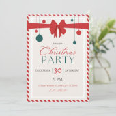 クリスマスパーティーの装飾のカスタマイズ可能な招待 招待状 (スタンド正面)