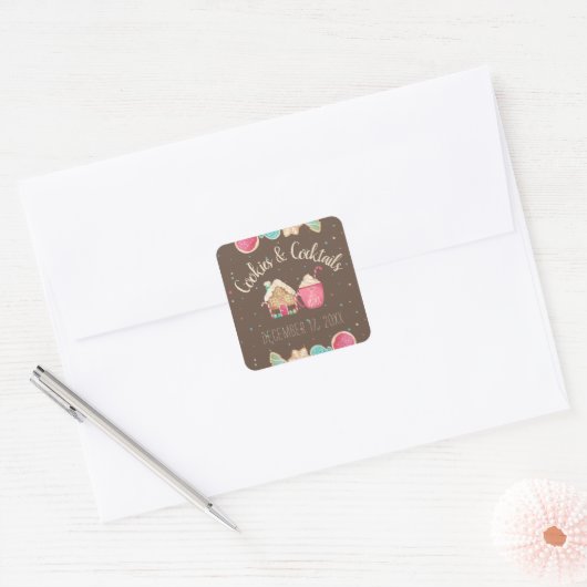 クリスマスパーティーの装飾やプレゼント用の袋をプロ級に仕上げる!楽しいパーティーのためのクリスマス・ スクエアシール (封筒)