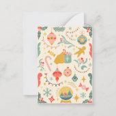 クリスマスパーティーの装飾 招待状 (裏面)