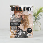 クリスマスパーティーの雑誌の表紙の写真 招待状 (スタンド正面)