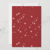 クリスマスパーティーの雪の結晶とクリスマスツリー 招待状 (裏面)