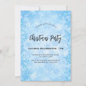 クリスマスパーティーの青い雪 招待状 (正面)