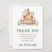 クリスマスパーティーの飾り付けクッキー作り サンキューカード (正面)