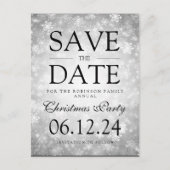 クリスマスパーティーは冬のシルバーを保存 案内ポストカード (正面)