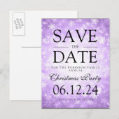 クリスマスパーティーは冬の紫を保存 案内ポストカード (正面/裏面)