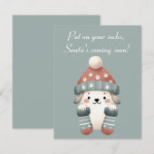 クリスマスパーティーへのご招待　楽しいクリスマスグリーティングカード 招待状 (正面/裏面)