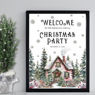 クリスマスパーティーようこそサイン ポスター