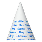 クリスマスパーティーアクセサリーブルーメリークリスマス パーティーハット (右)