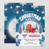クリスマスパーティーイベントチラシ 招待状 (正面/裏面)